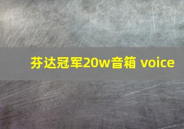 芬达冠军20w音箱 voice